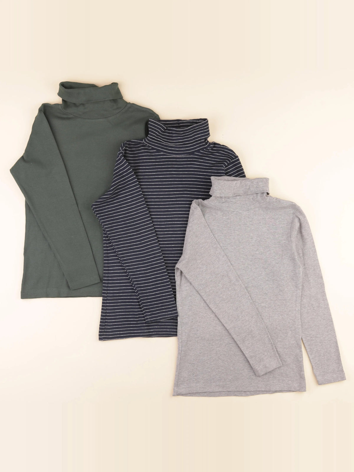 Vertbaudet - lot de 3 sous-pulls multicolore - 10 ans