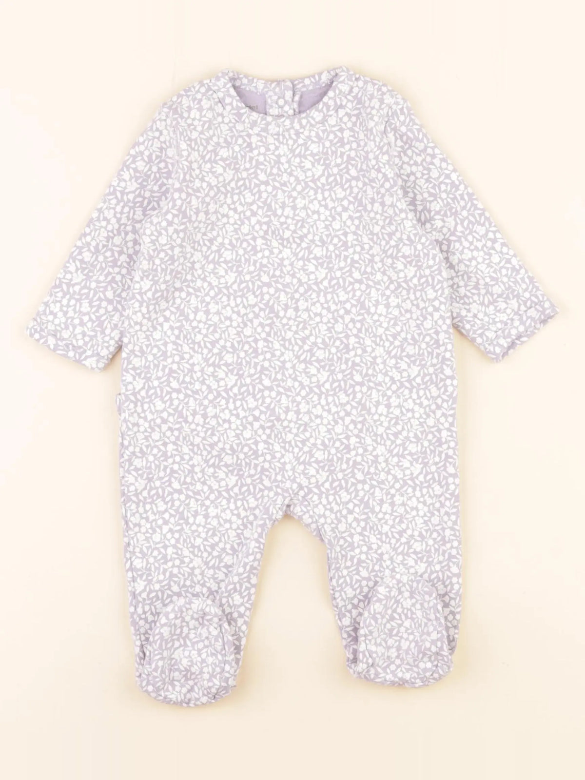 Vertbaudet - pyjama coton violet - 6 mois