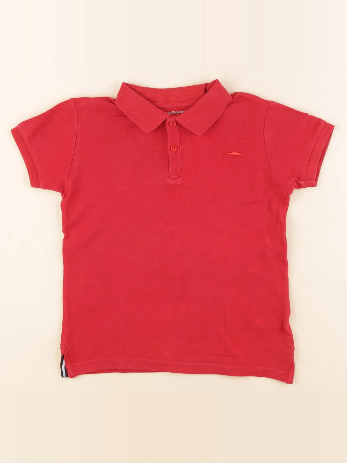 Vertbaudet - polo rouge - 6 ans
