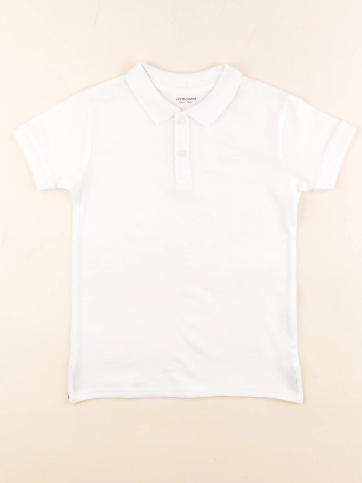 Vertbaudet - polo blanc - 6 ans