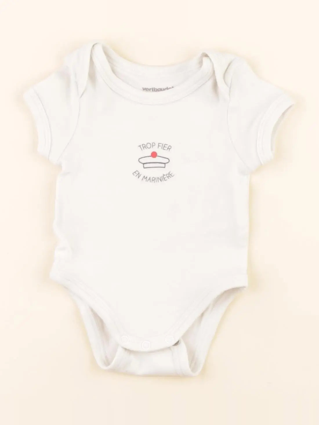 Vertbaudet - body blanc - 1 mois