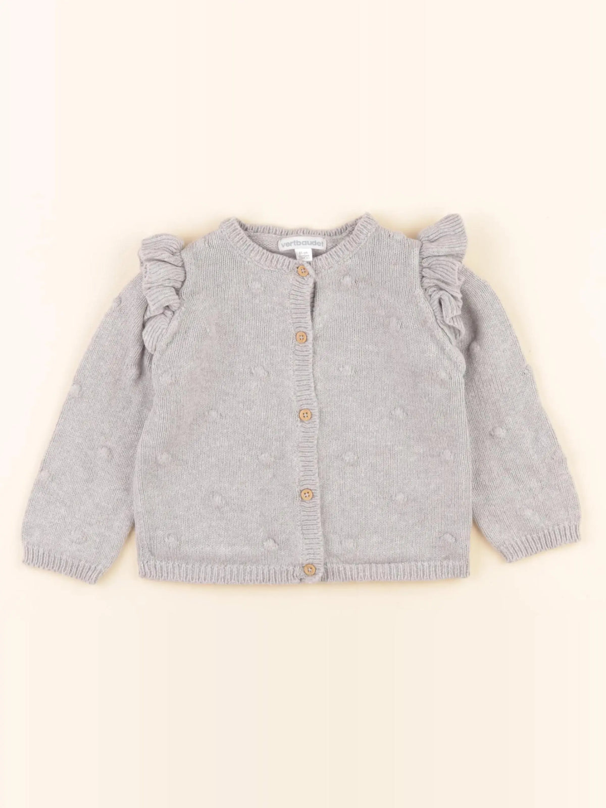 Vertbaudet - gilet gris - 18 mois