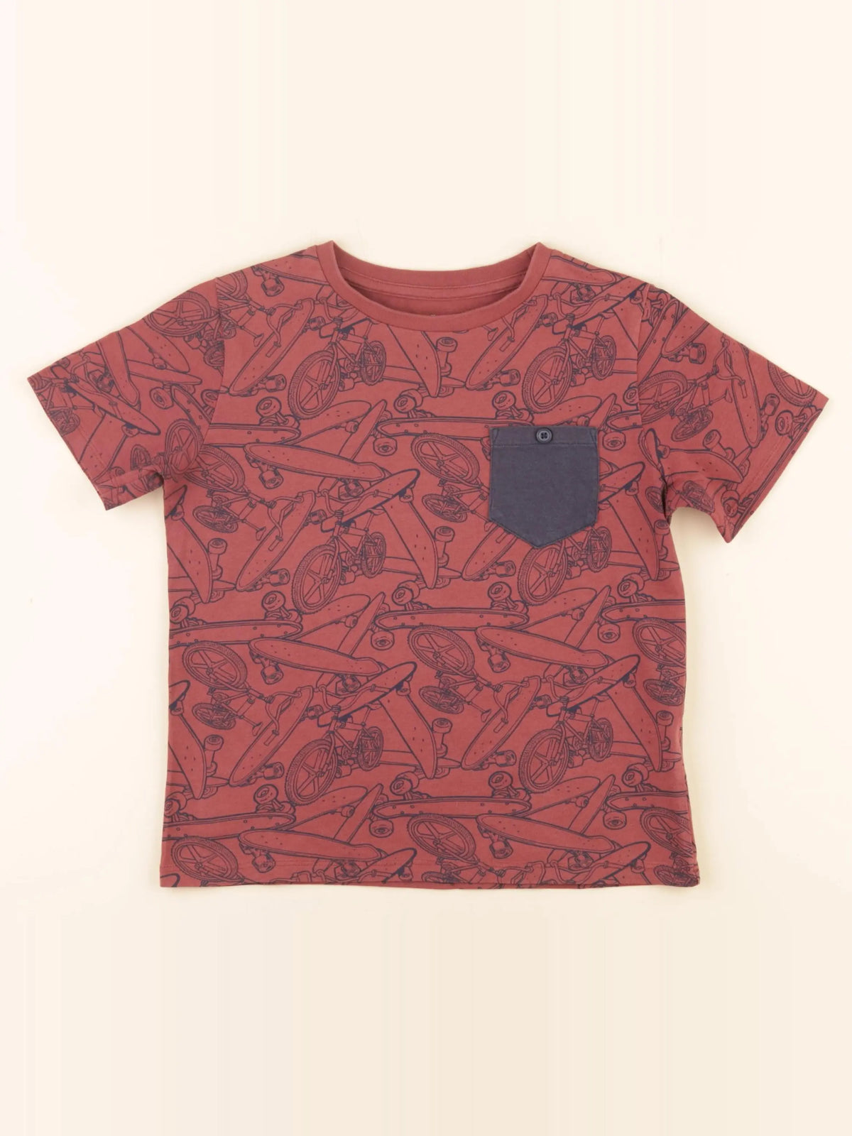 Vertbaudet - tee-shirt marron - 8 ans