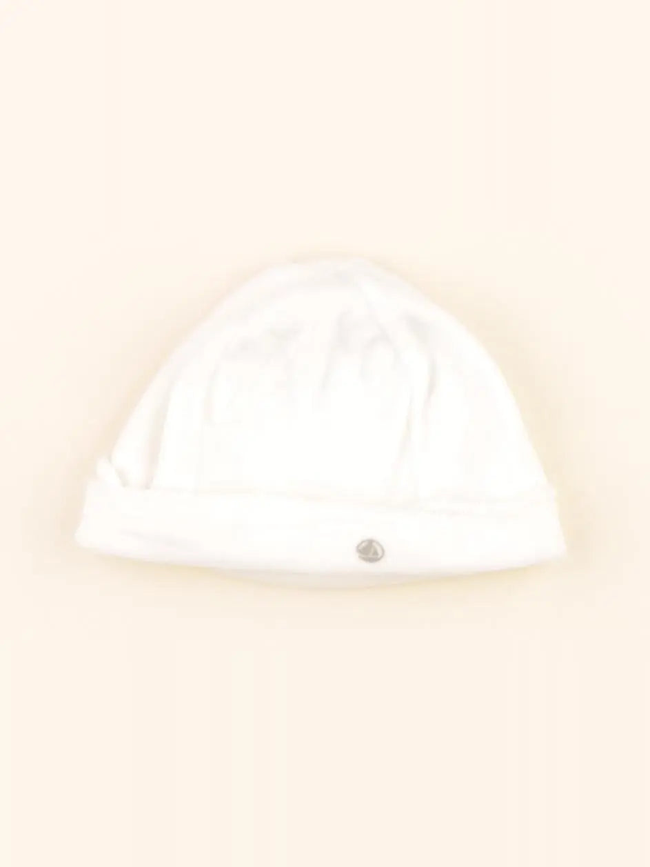 Petit Bateau - bonnet de naissance blanc - 0 mois