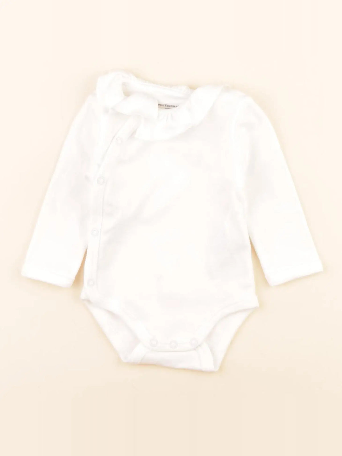 Vertbaudet - body à col beige - 3 mois