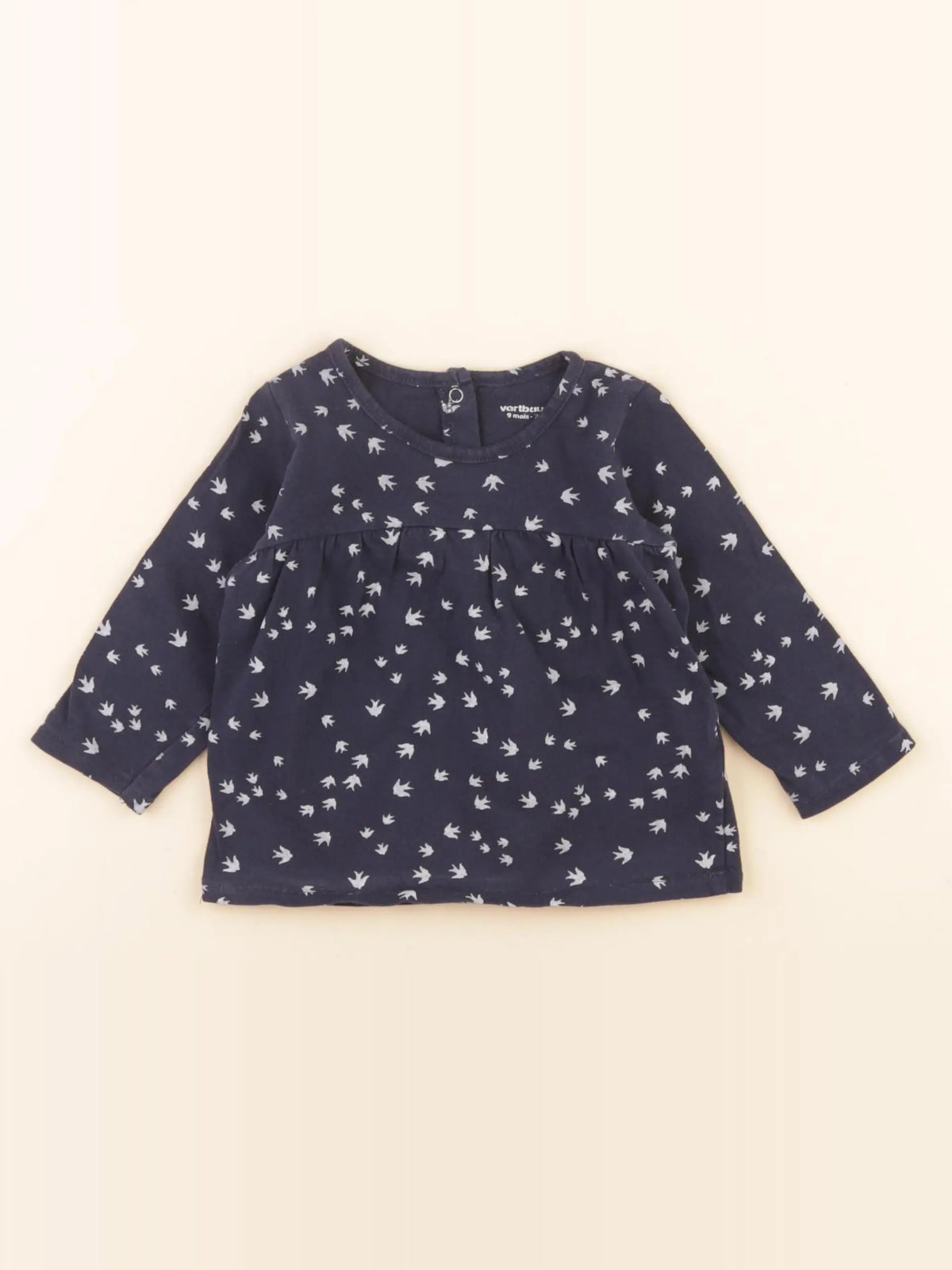 Vertbaudet - tee-shirt bleu - 9 mois