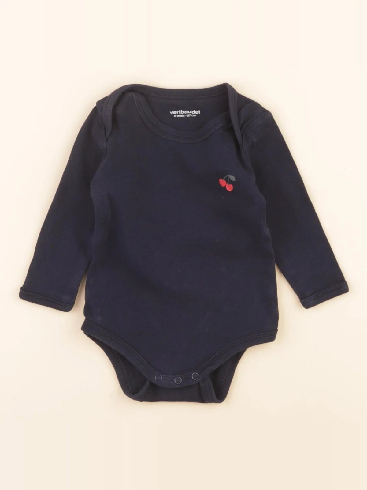 Vertbaudet - body bleu - 6 mois