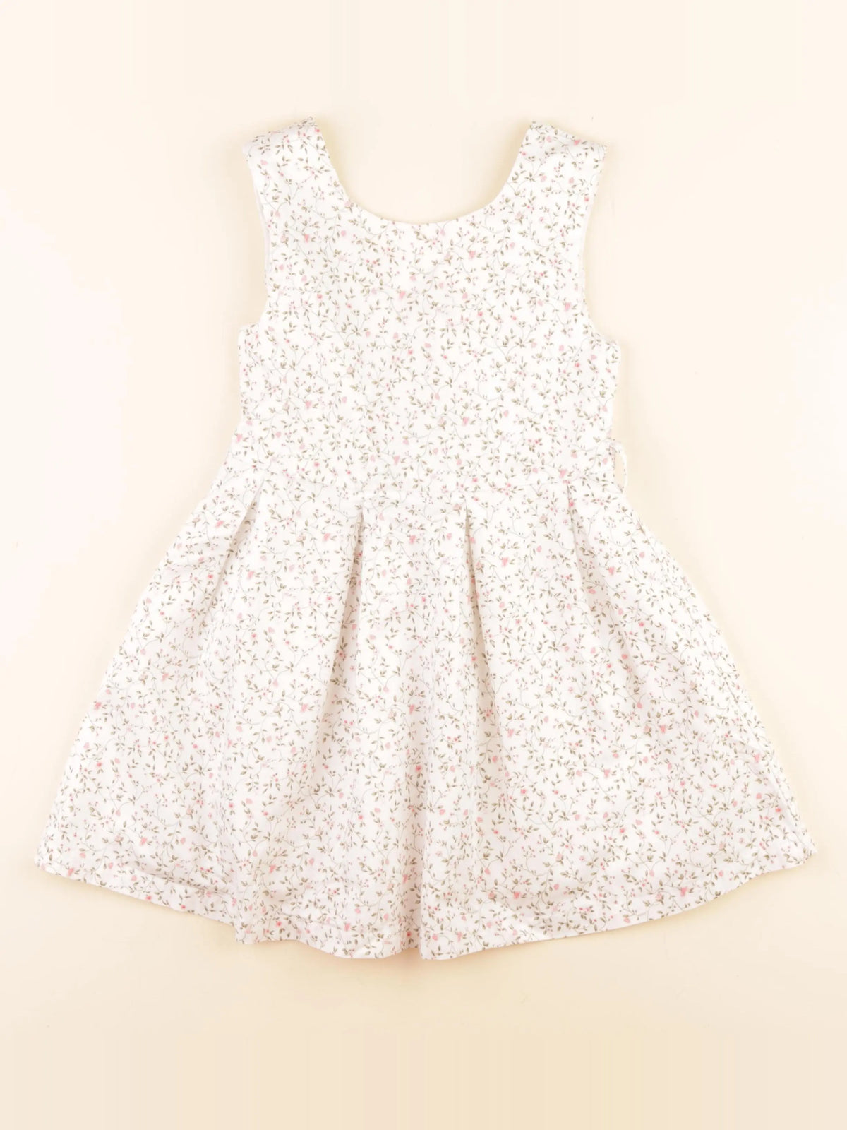 Vertbaudet - robe blanc, rose - 6 ans
