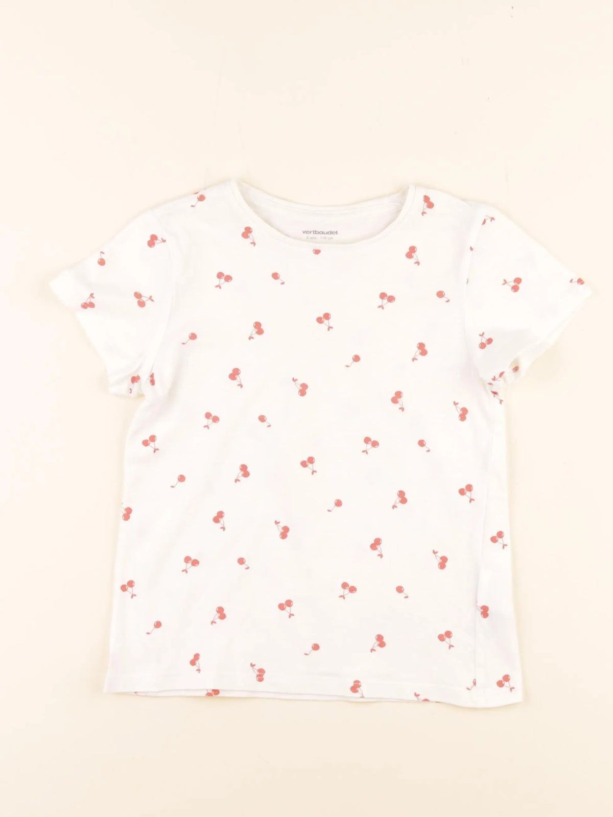 Vertbaudet - tee-shirt beige - 6 ans