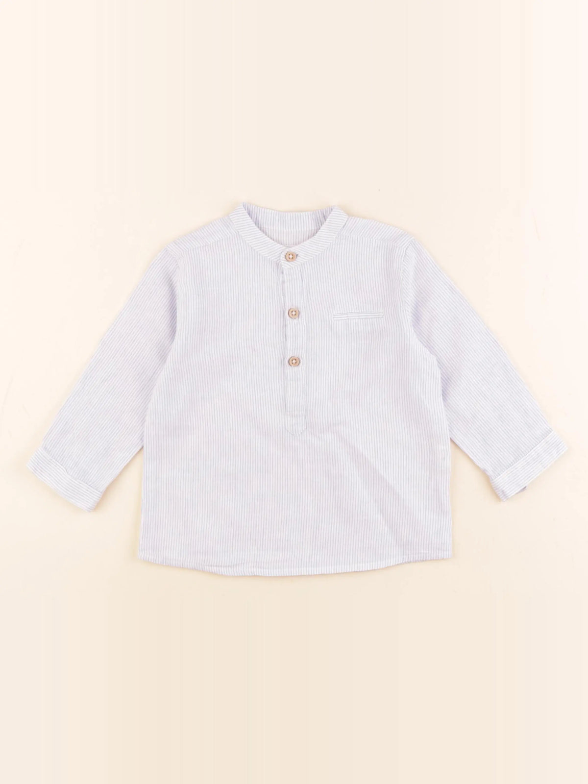 Boutchou - chemise blanc, bleu - 18 mois