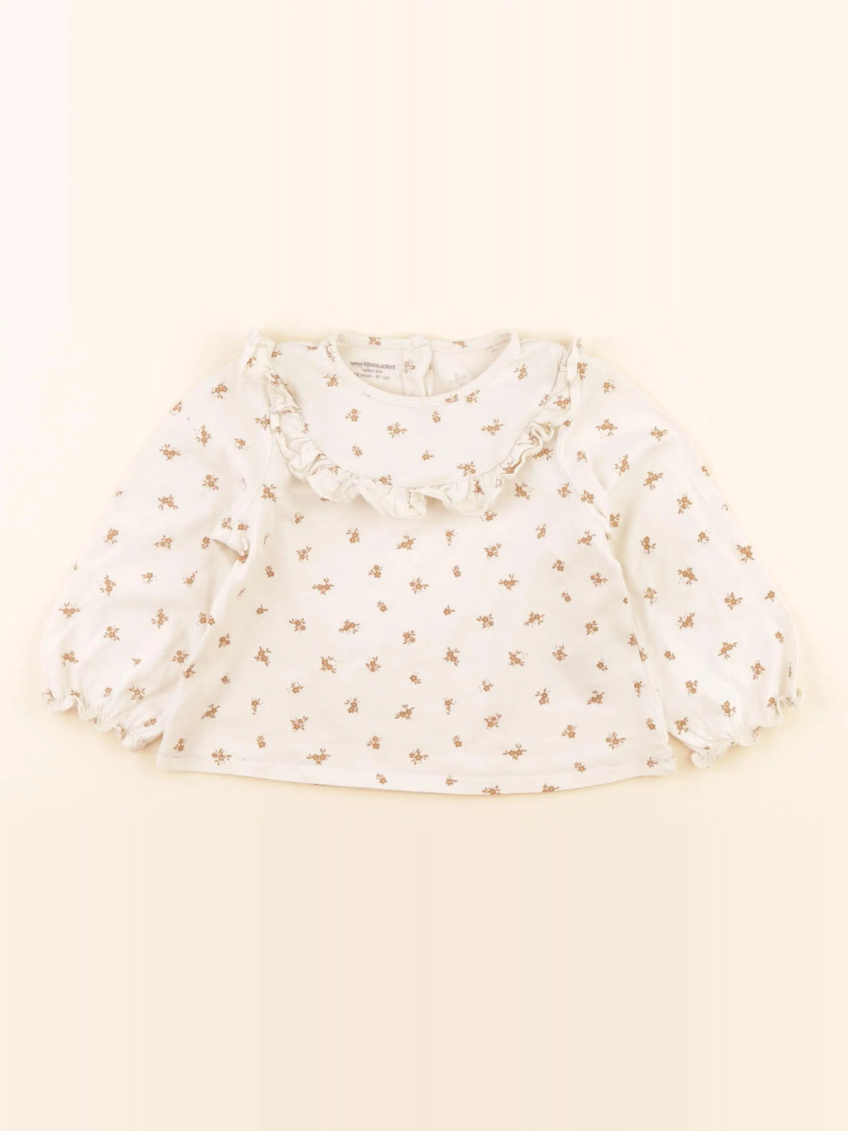 Vertbaudet - tee-shirt beige - 18 mois