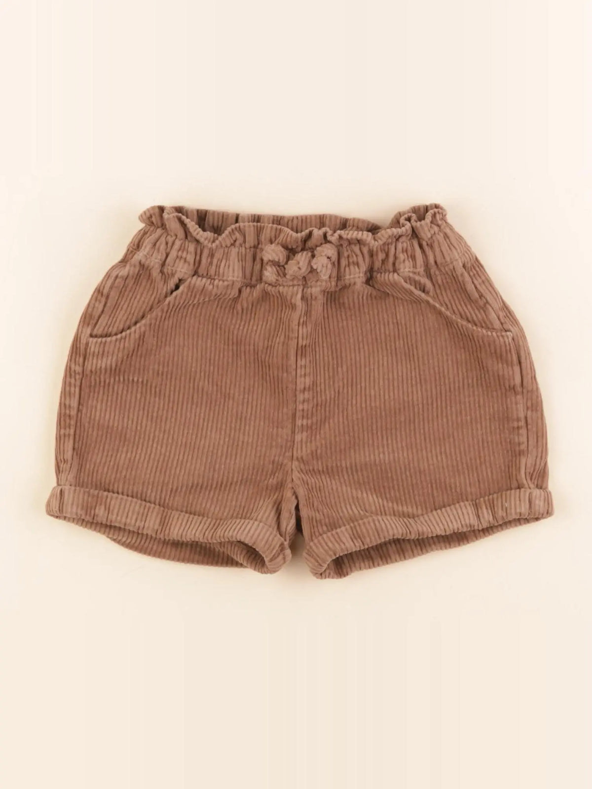 Vertbaudet - short marron - 18 mois