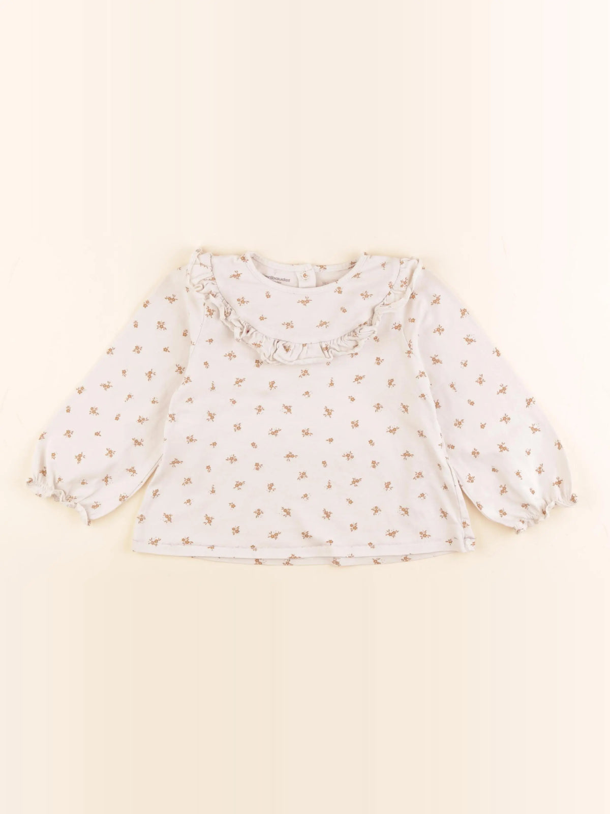 Vertbaudet - tee-shirt beige - 24 mois