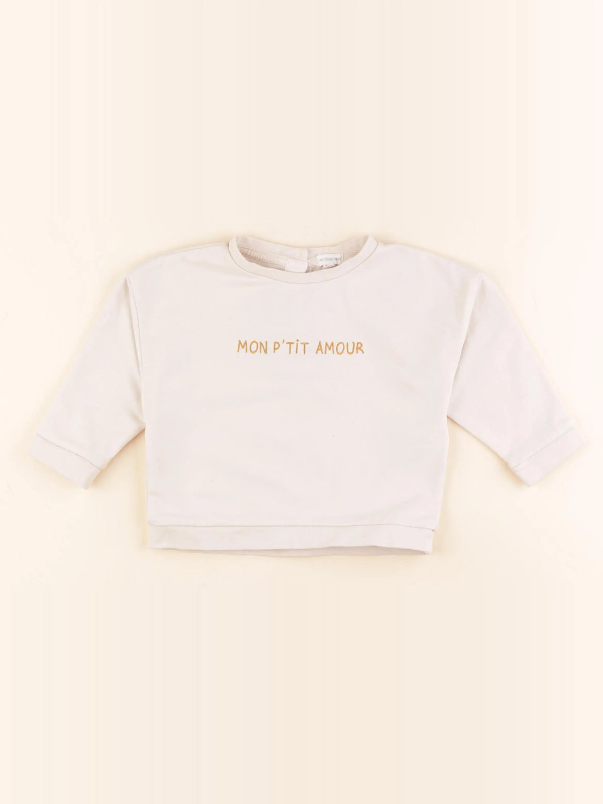 Vertbaudet - sweat beige - 18 mois