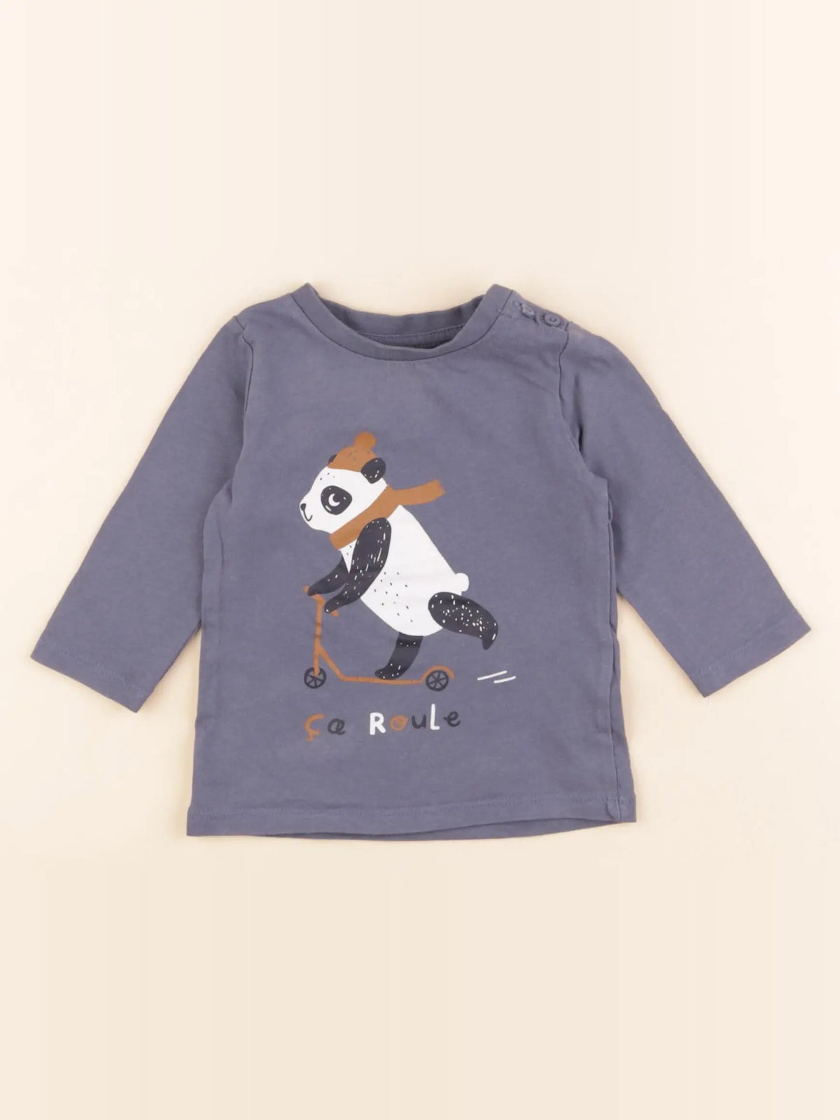 Vertbaudet - tee-shirt bleu - 6 mois