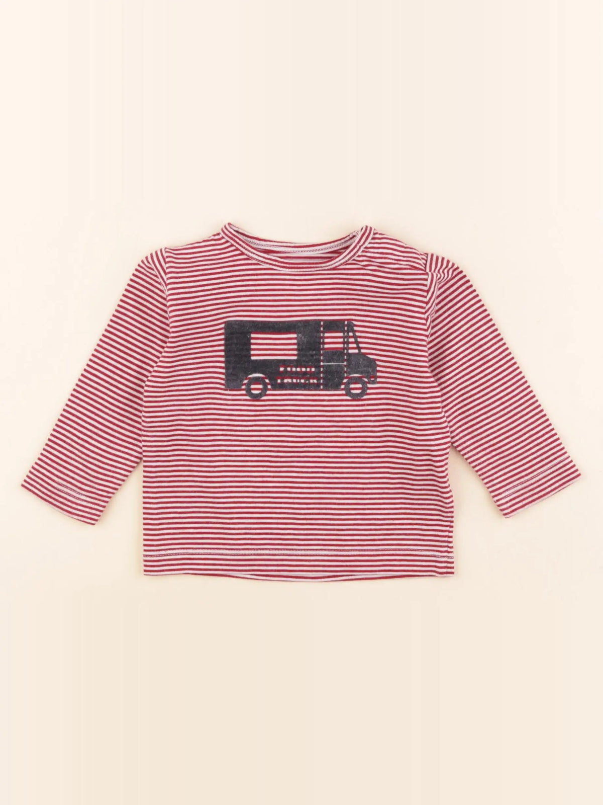 Boutchou - tee-shirt rouge, blanc - 6 mois