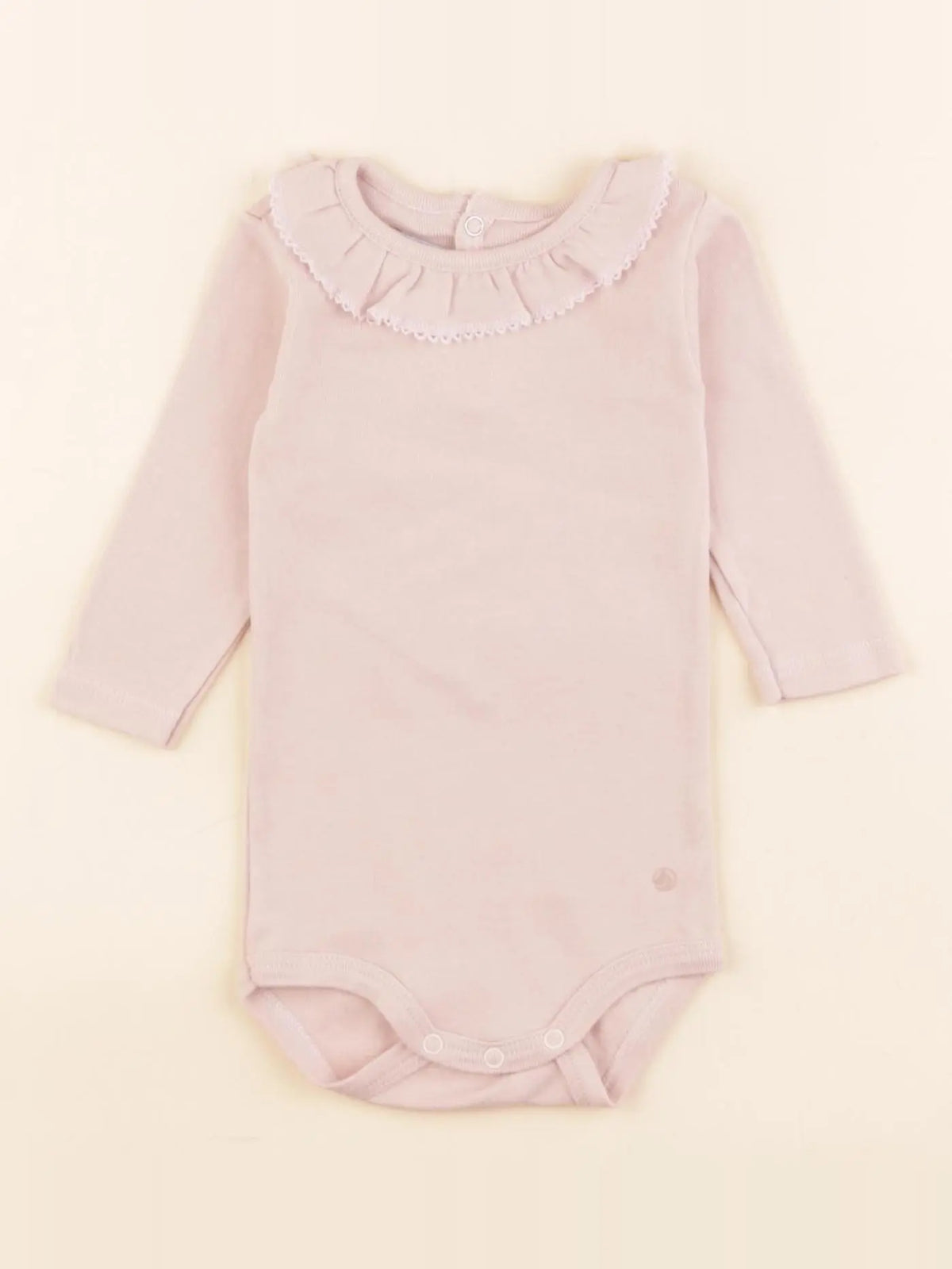 Petit Bateau - body à col rose - 3 mois