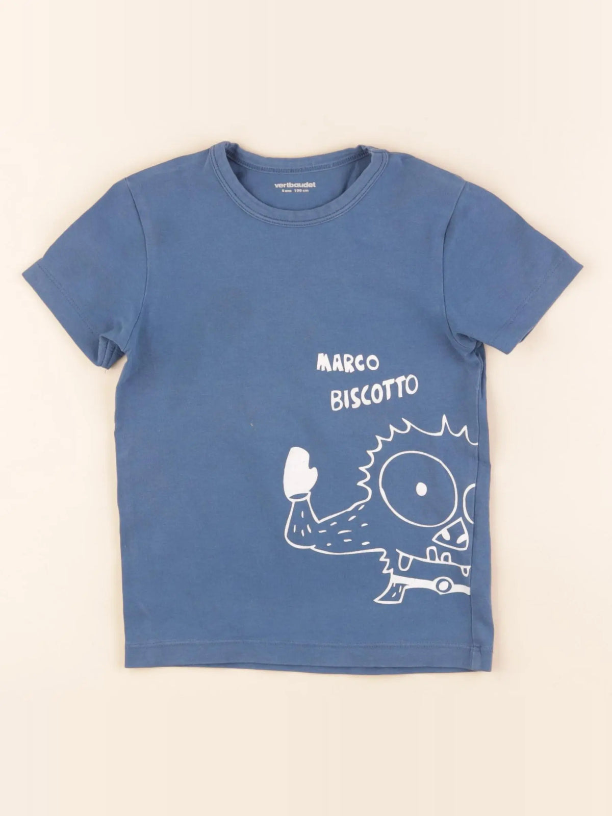 Vertbaudet - tee-shirt bleu - 5 ans