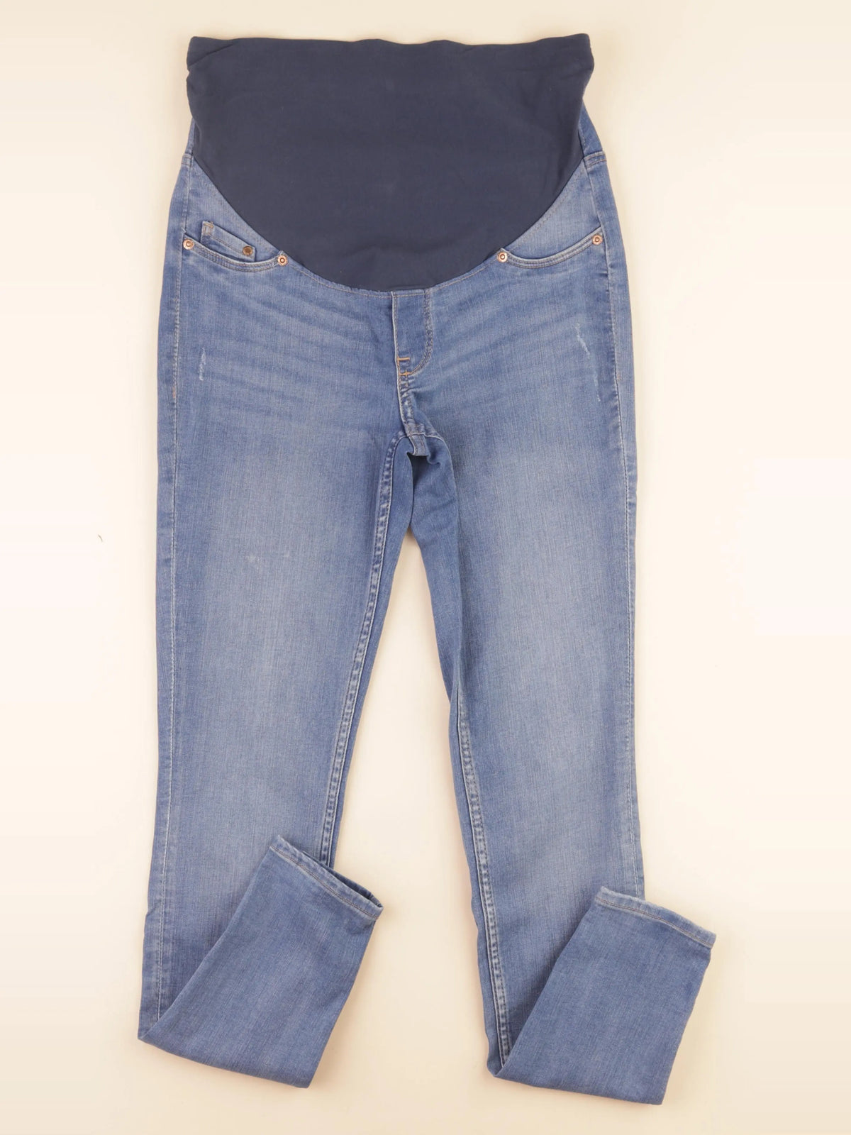 H&M - jean grossesse bleu - s