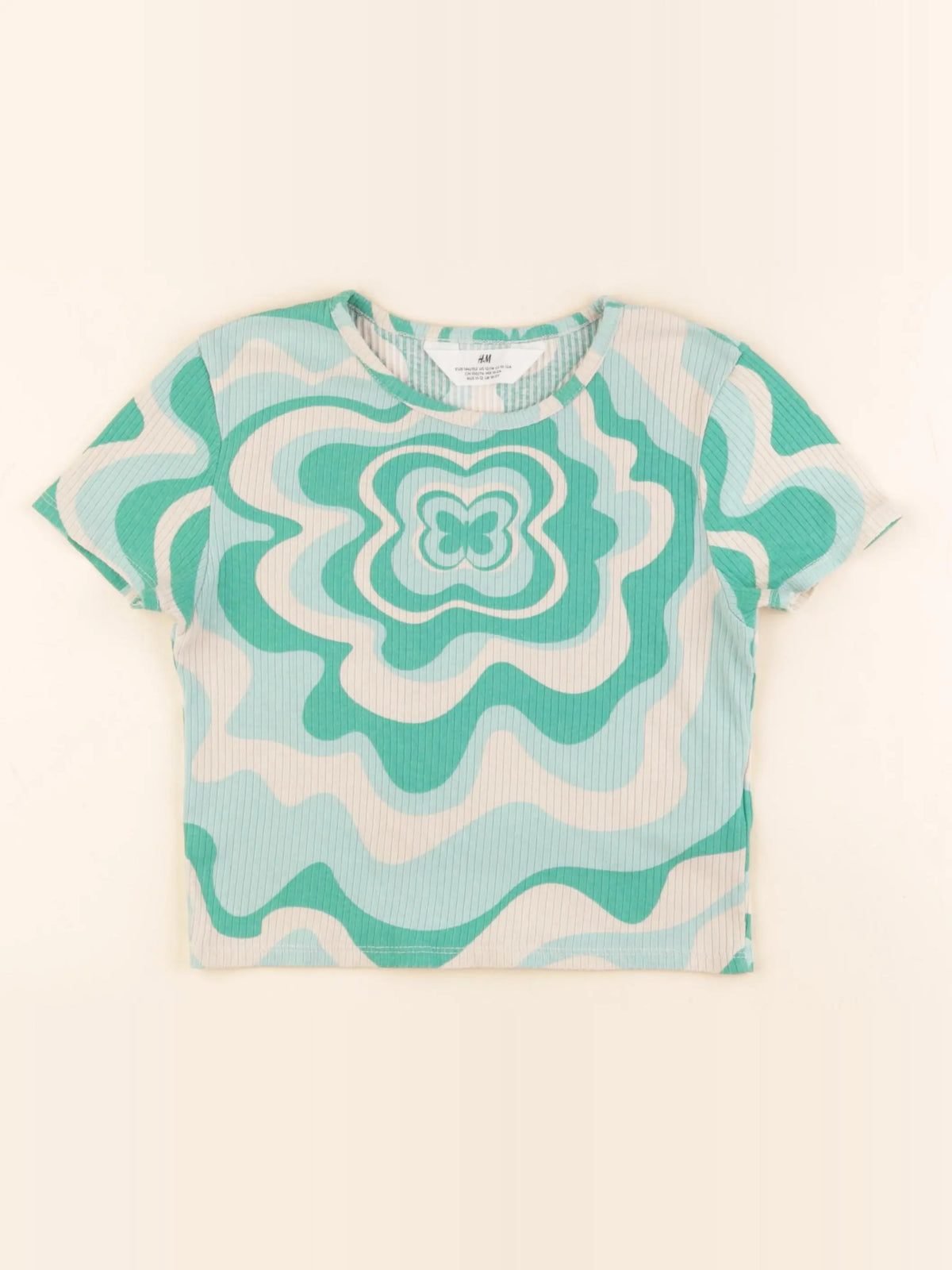 H&M - tee-shirt vert - 10/12 ans
