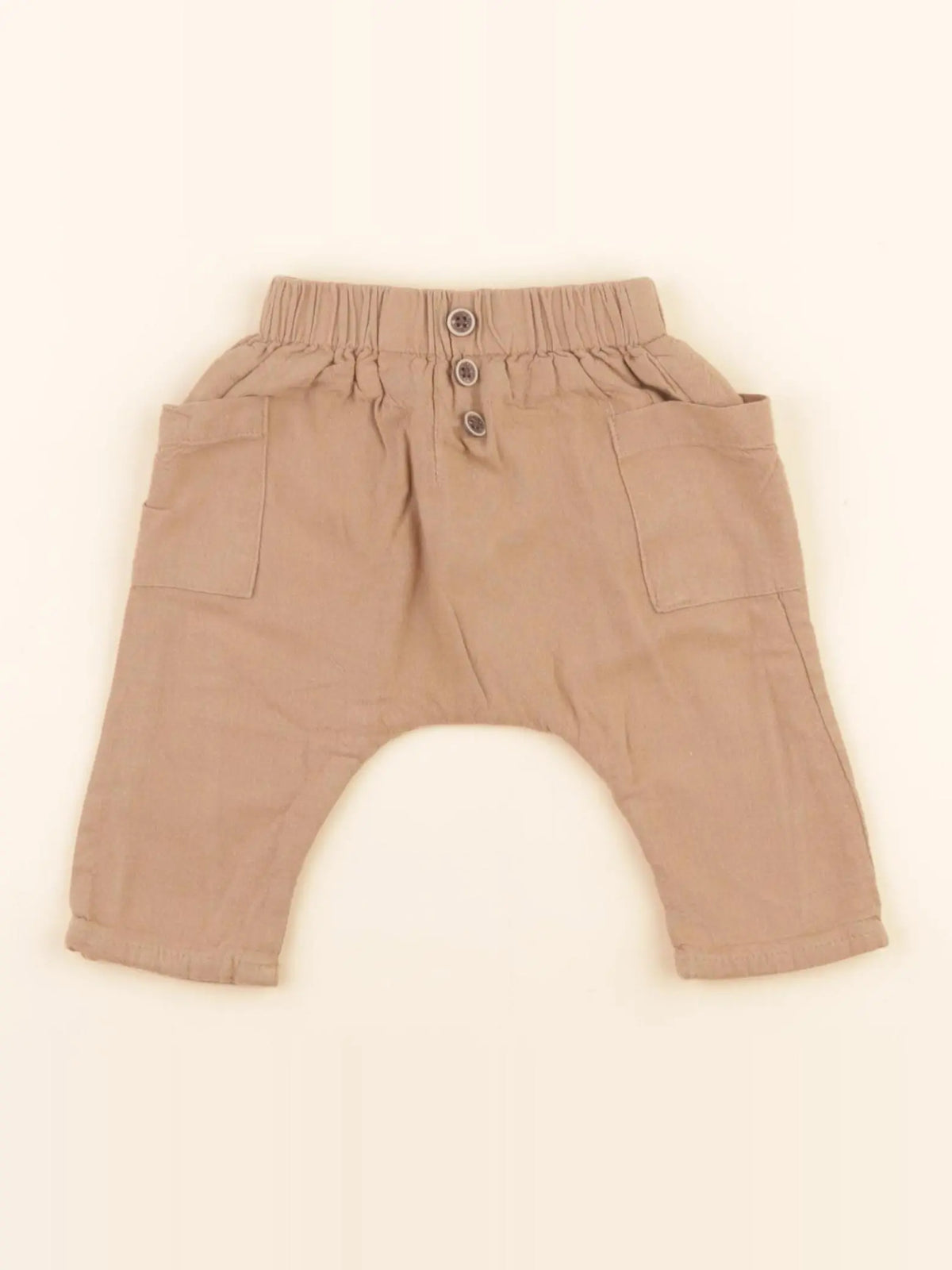 Vertbaudet - sarouel marron - 3 mois