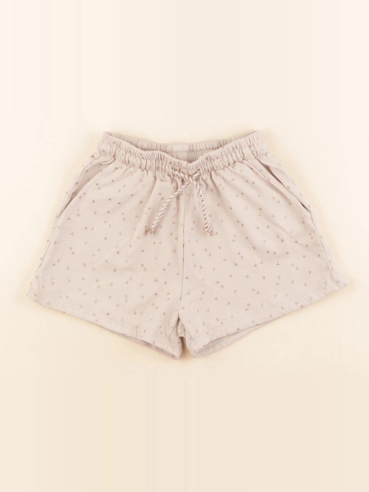 H&M - short beige, or - 6/7 ans