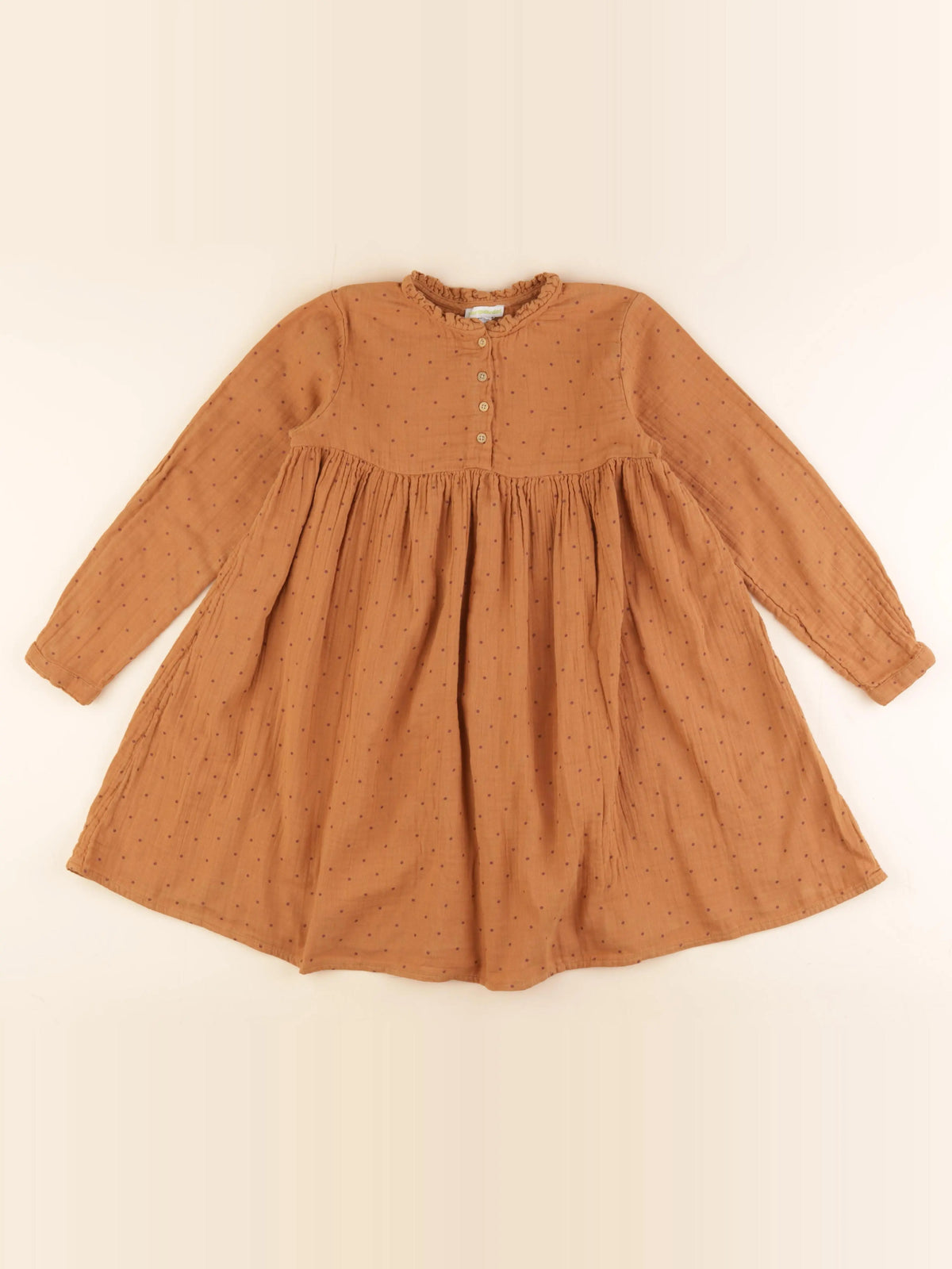Vertbaudet - robe marron - 8 ans