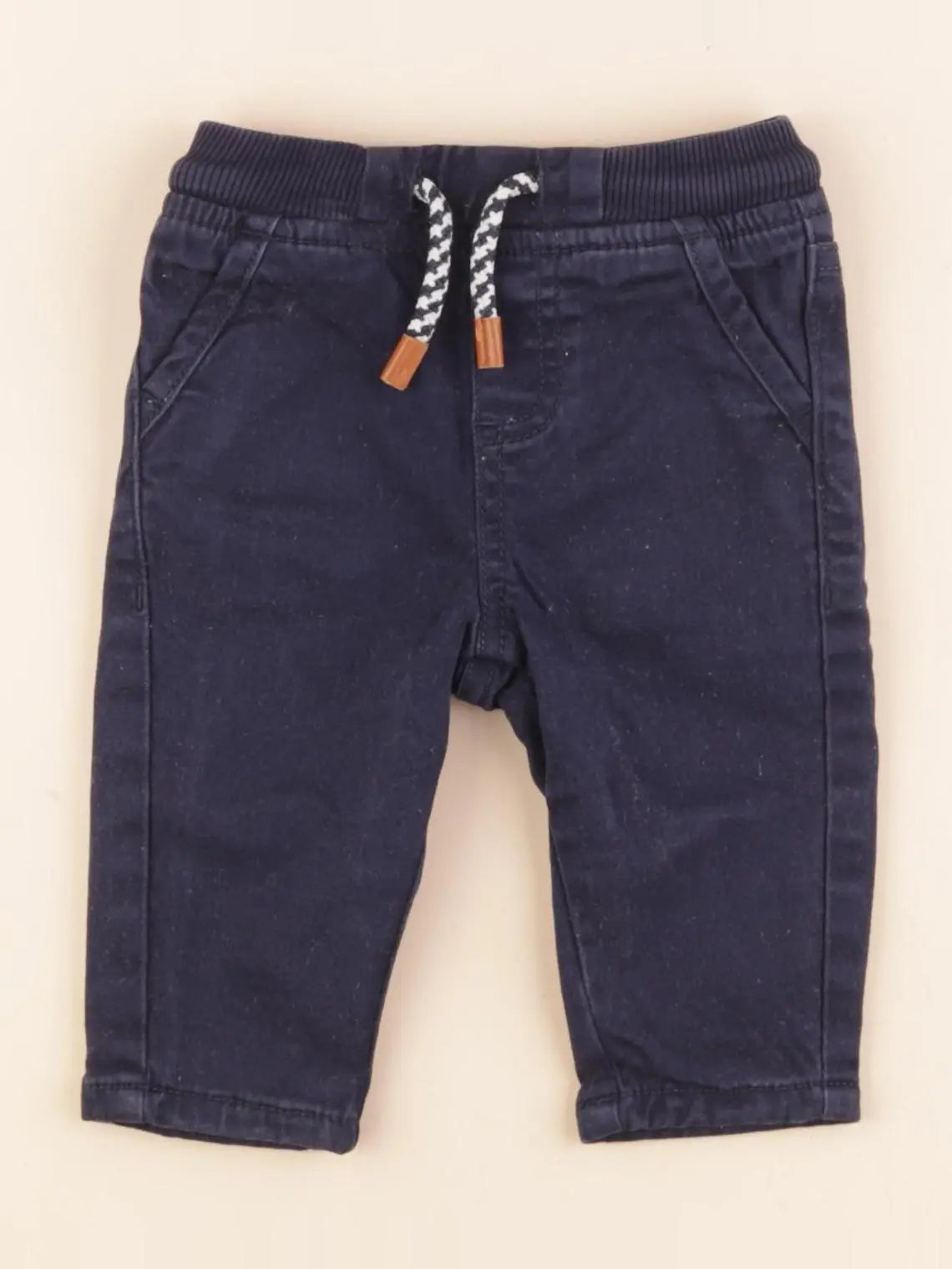 Vertbaudet - pantalon doublé bleu - 3 mois