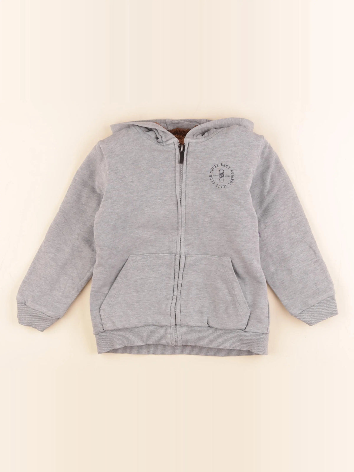 Vertbaudet - sweat gris - 6 ans