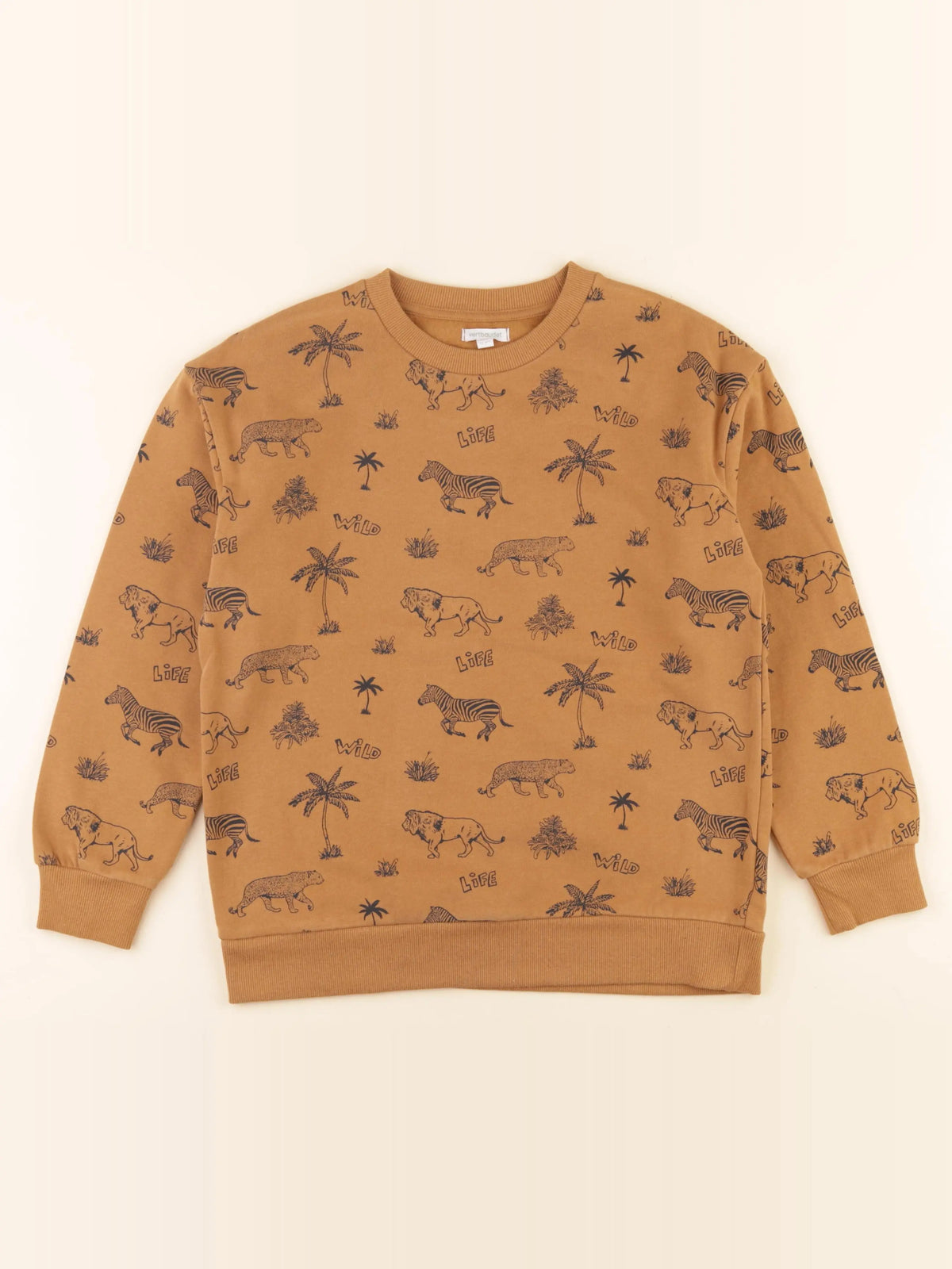 Vertbaudet - sweat marron - 12 ans
