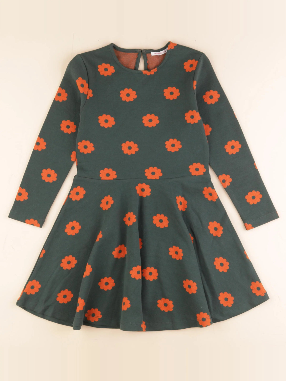 Monoprix - robe vert - 8 ans