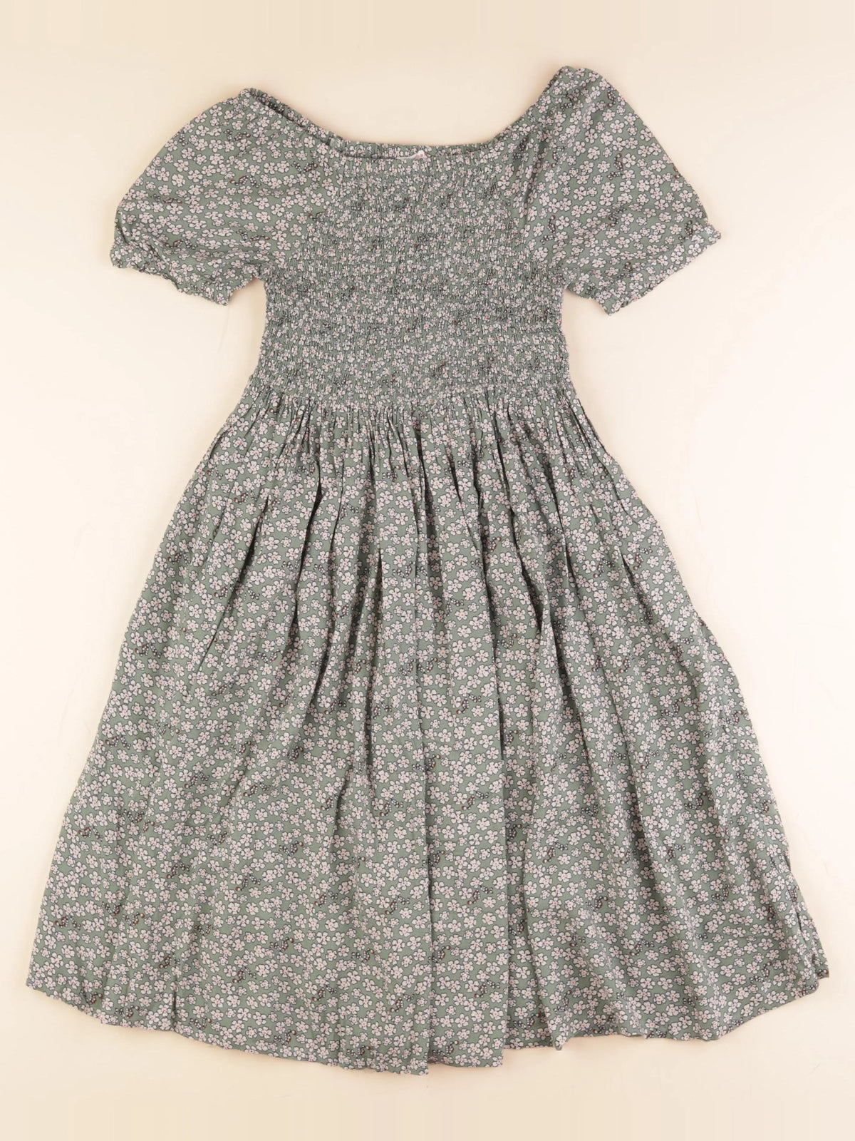 Monoprix - robe vert - 8 ans