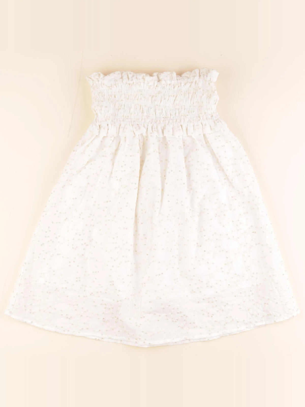 Zara - robe beige, or - 9/10 ans