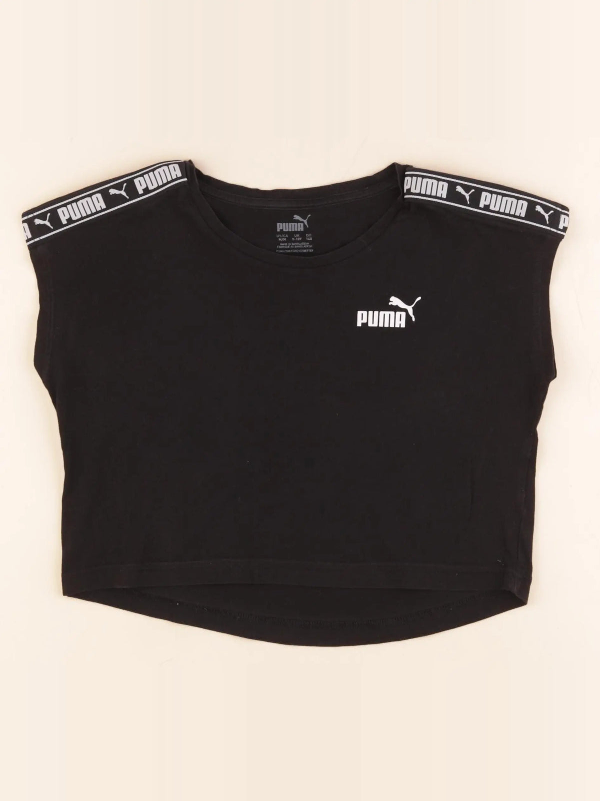 Puma - tee-shirt court noir - 9/10 ans