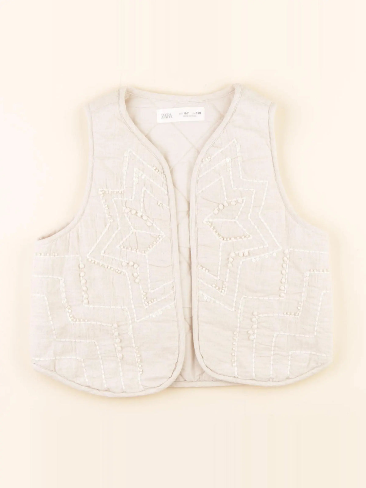 Zara - gilet blanc - 6/7 ans