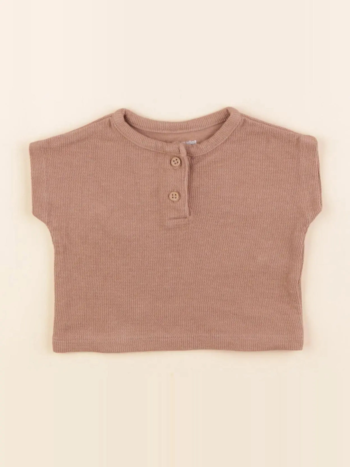 Vertbaudet - tee-shirt marron - 1 mois