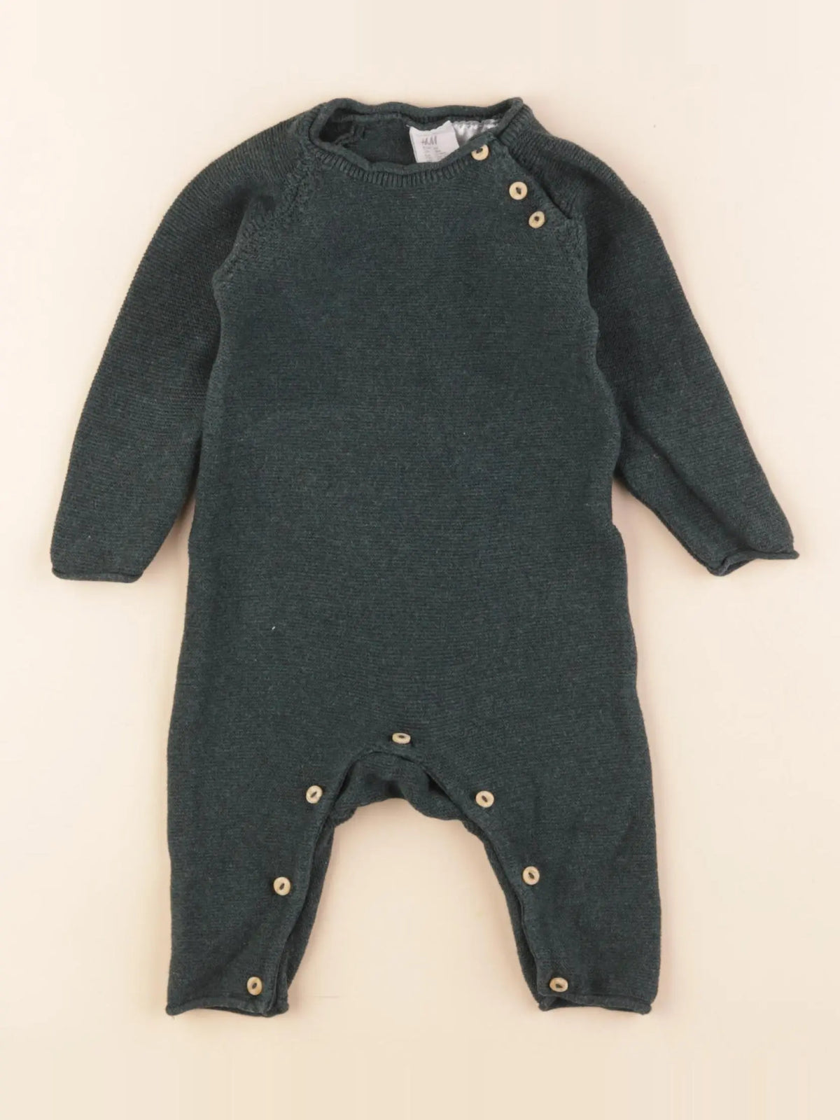 H&M - combinaison vert - 2/4 mois