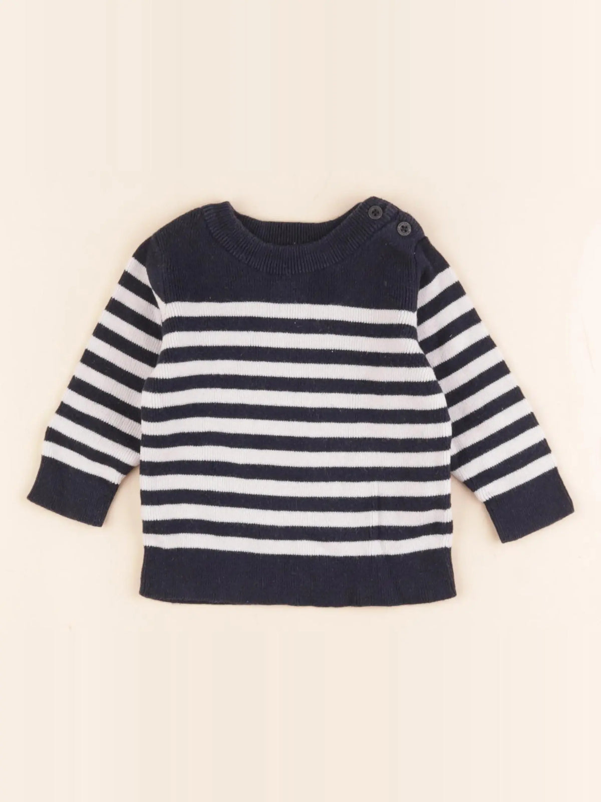 Vertbaudet - pull bleu - 3 mois