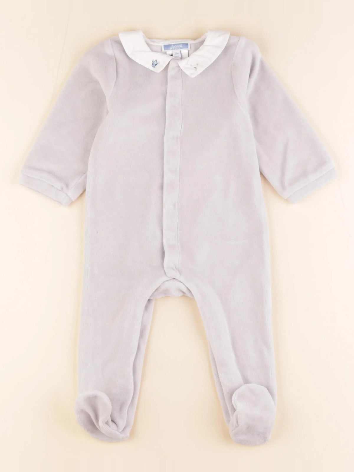 Jacadi - pyjama velours gris - 12 mois