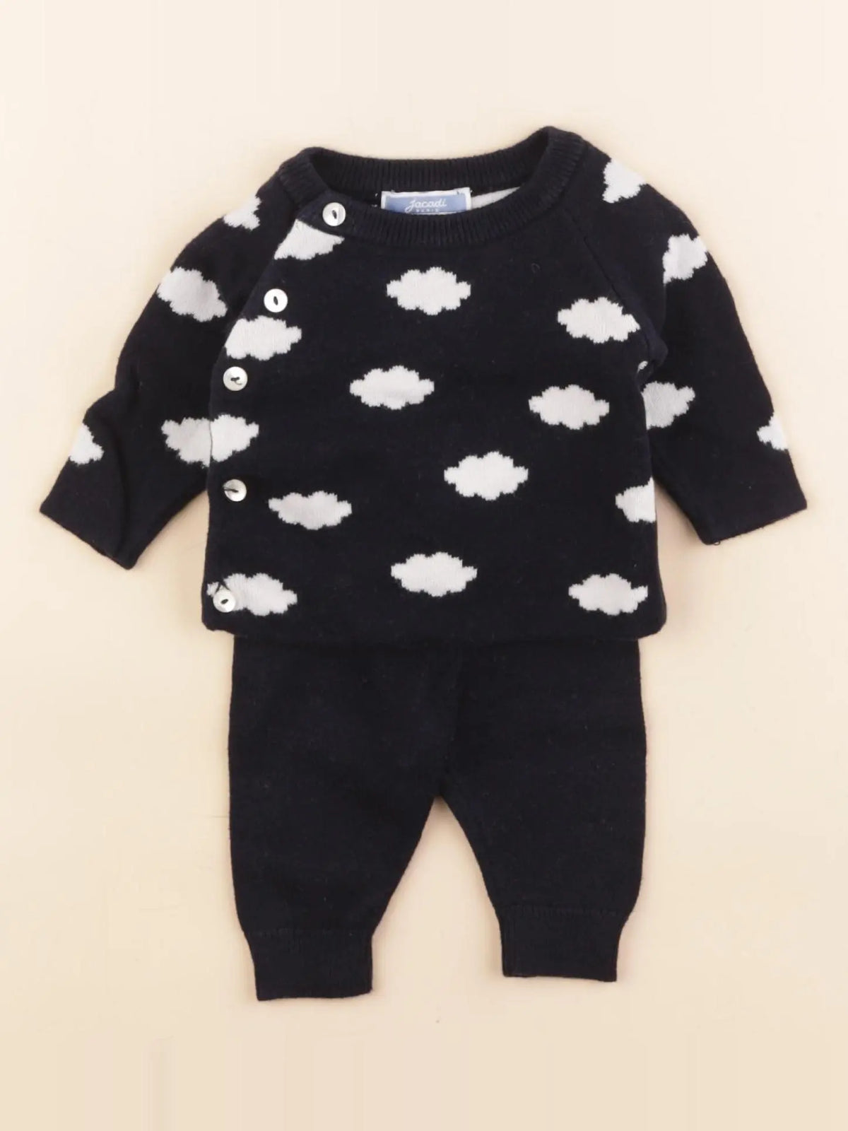 Jacadi - ensemble bleu - 1 mois