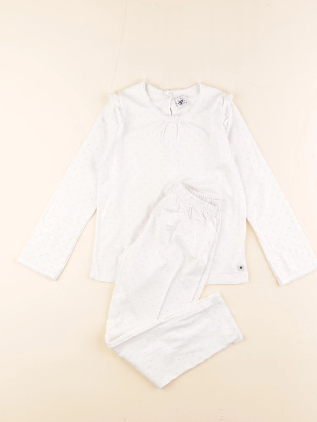 Petit Bateau - pyjama coton blanc - 6 ans