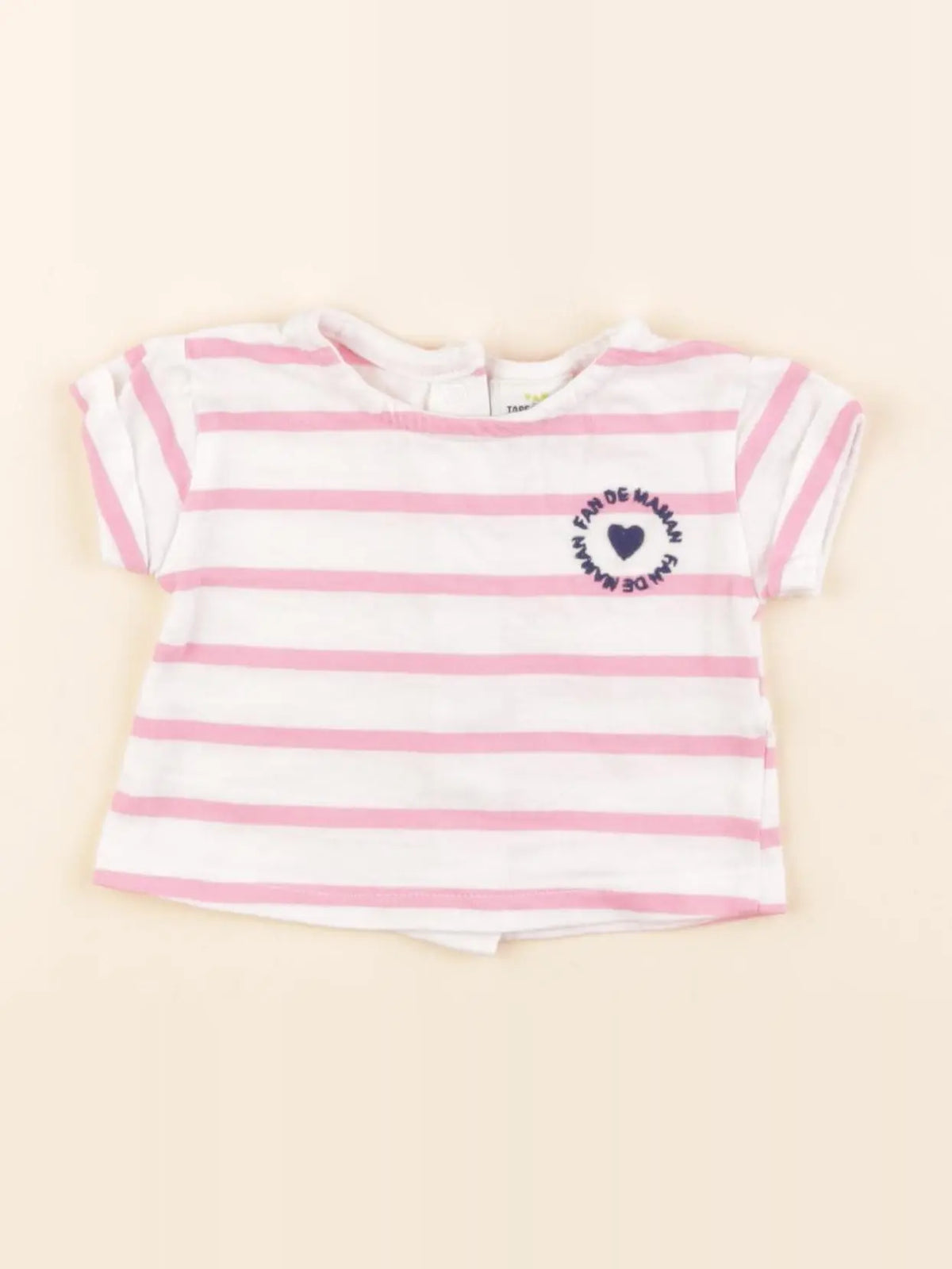 Tape à l'oeil - tee-shirt rose - 1 mois