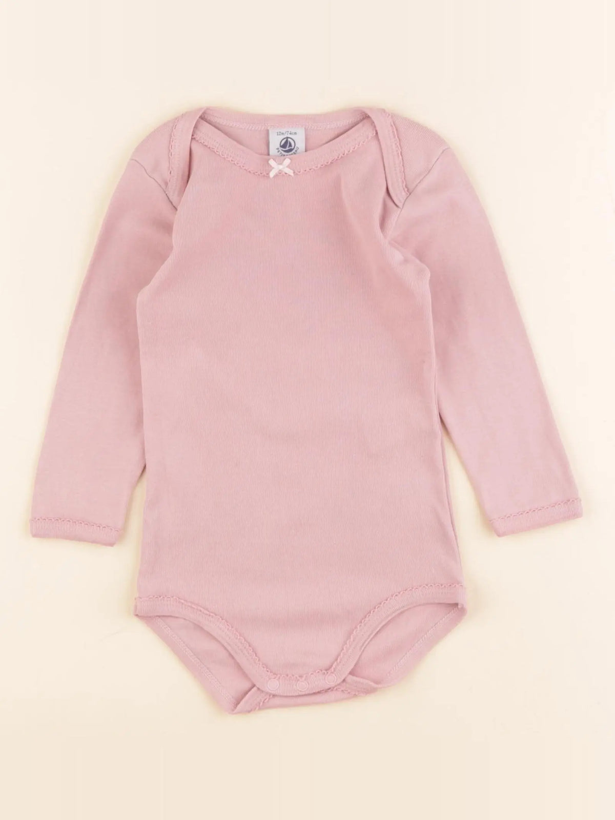 Petit Bateau - body rose - 12 mois