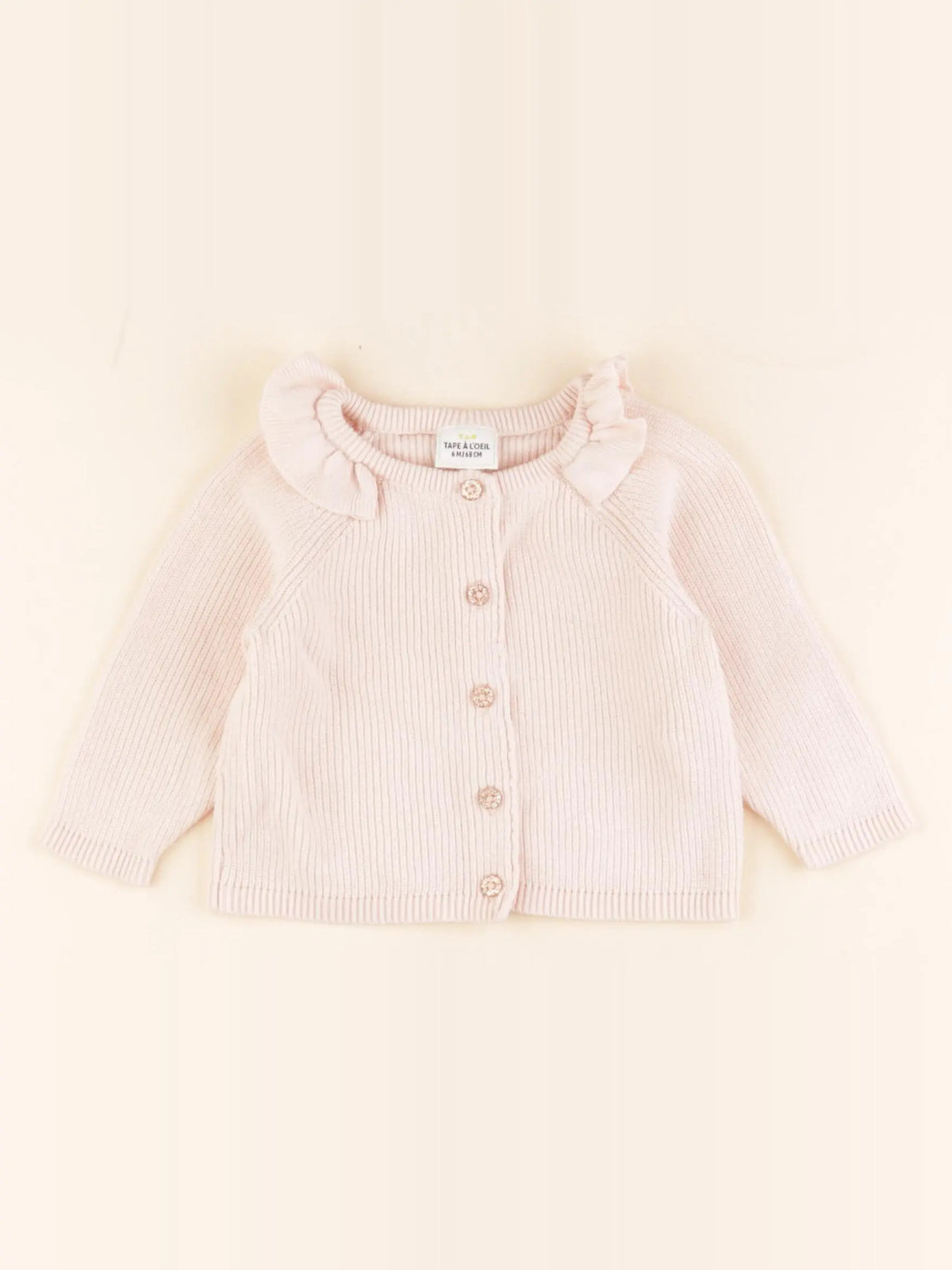 Tape à l'oeil - gilet rose - 6 mois