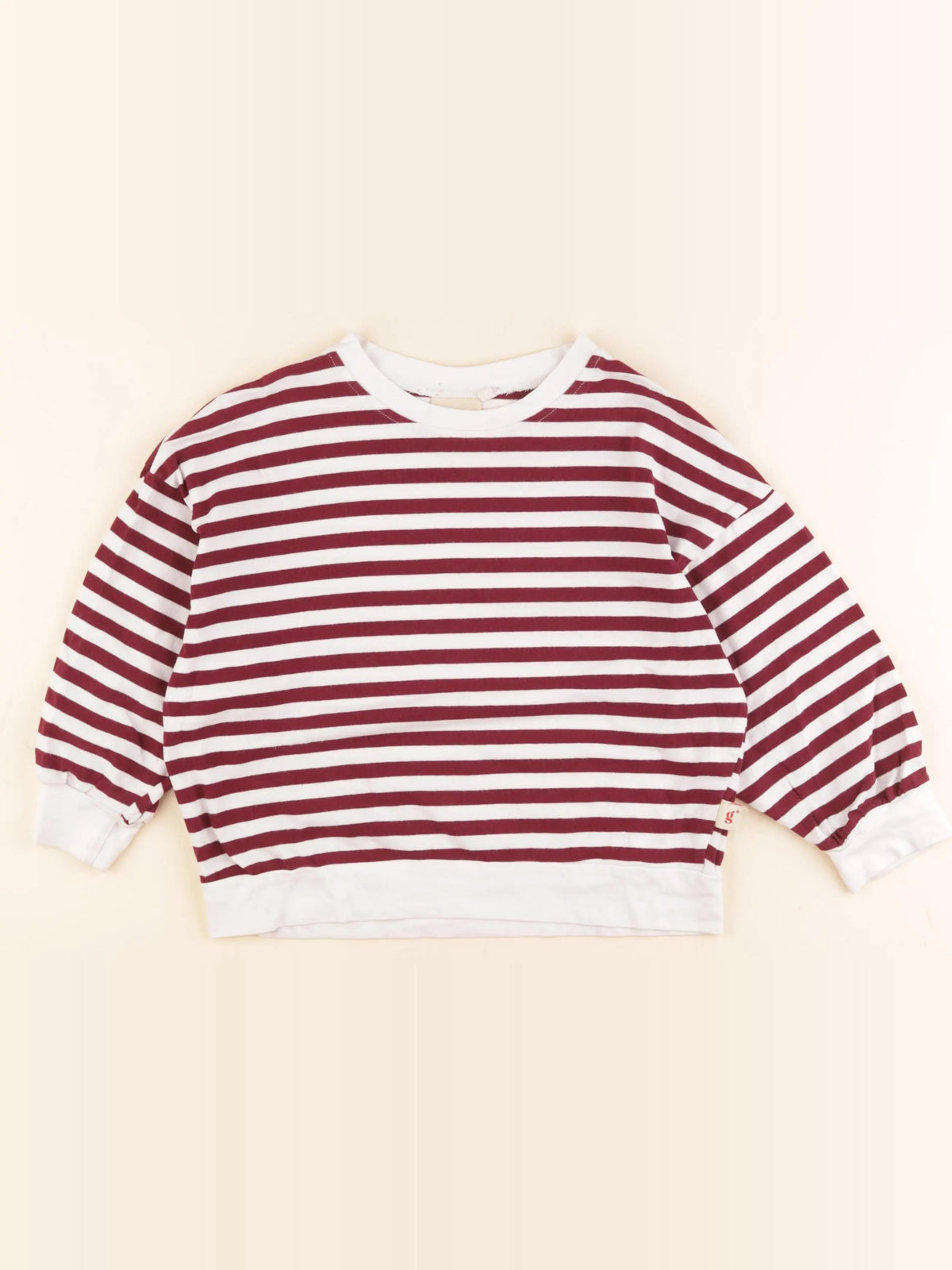 Gamin gamine - tee-shirt rouge, blanc - 5/6 ans