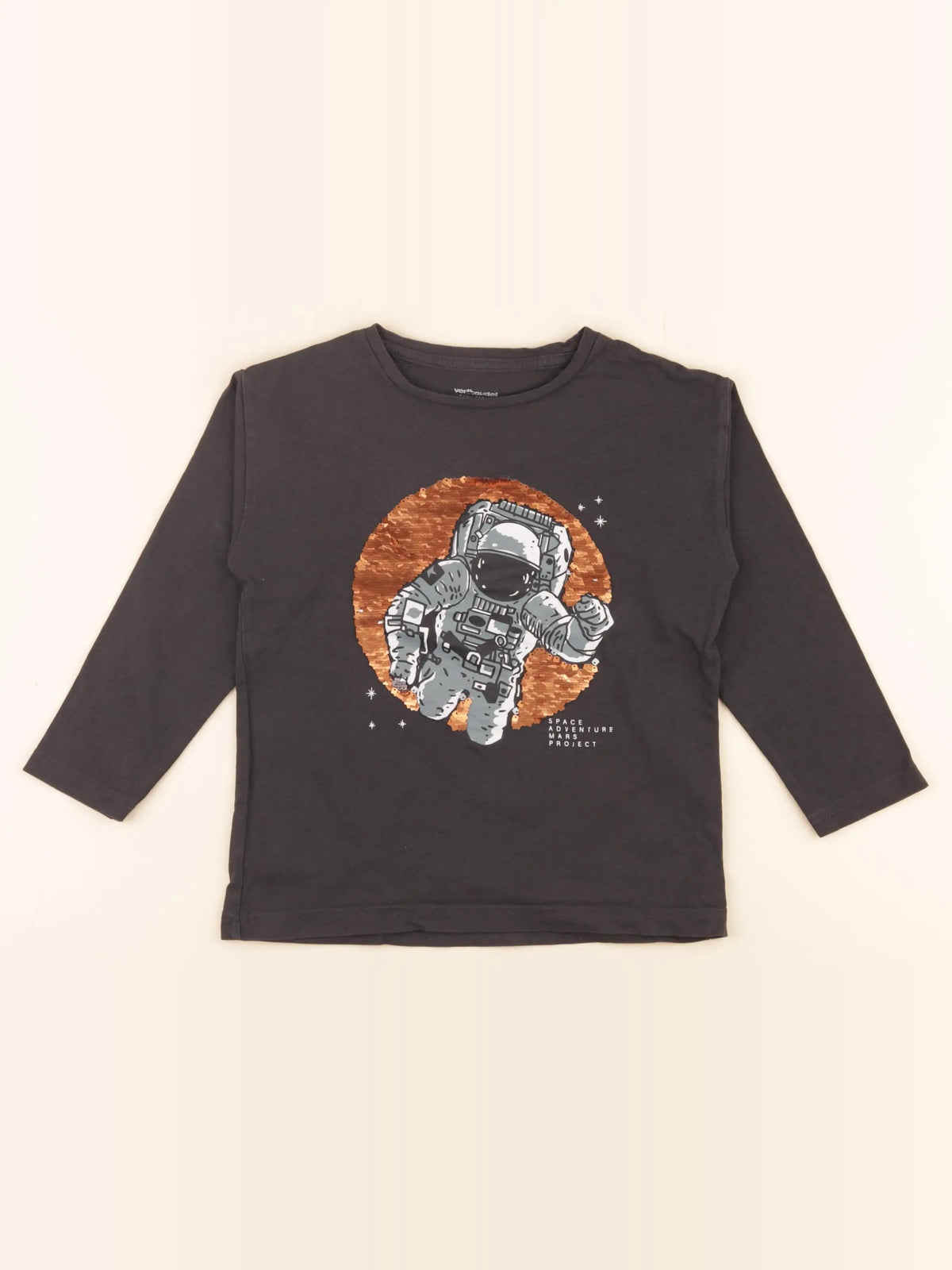 Vertbaudet - tee-shirt noir - 6 ans