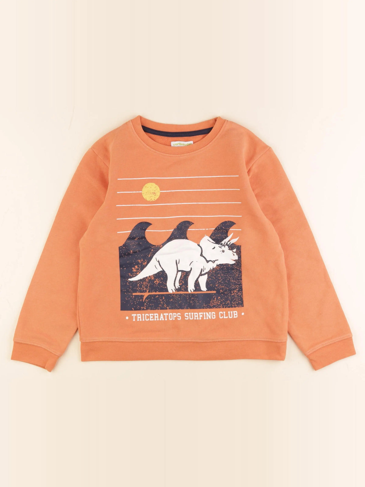 Vertbaudet - sweat orange - 10 ans