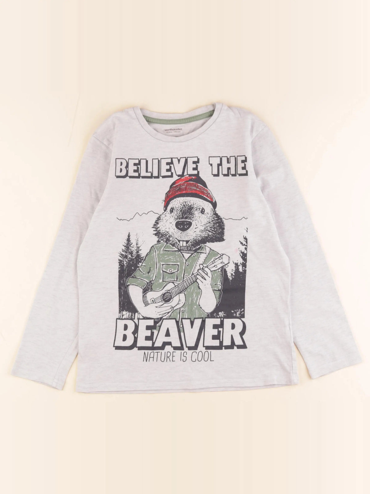 Vertbaudet - tee-shirt gris - 10 ans