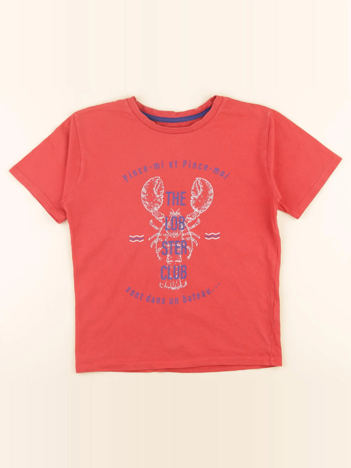 Vertbaudet - tee-shirt rouge - 8 ans