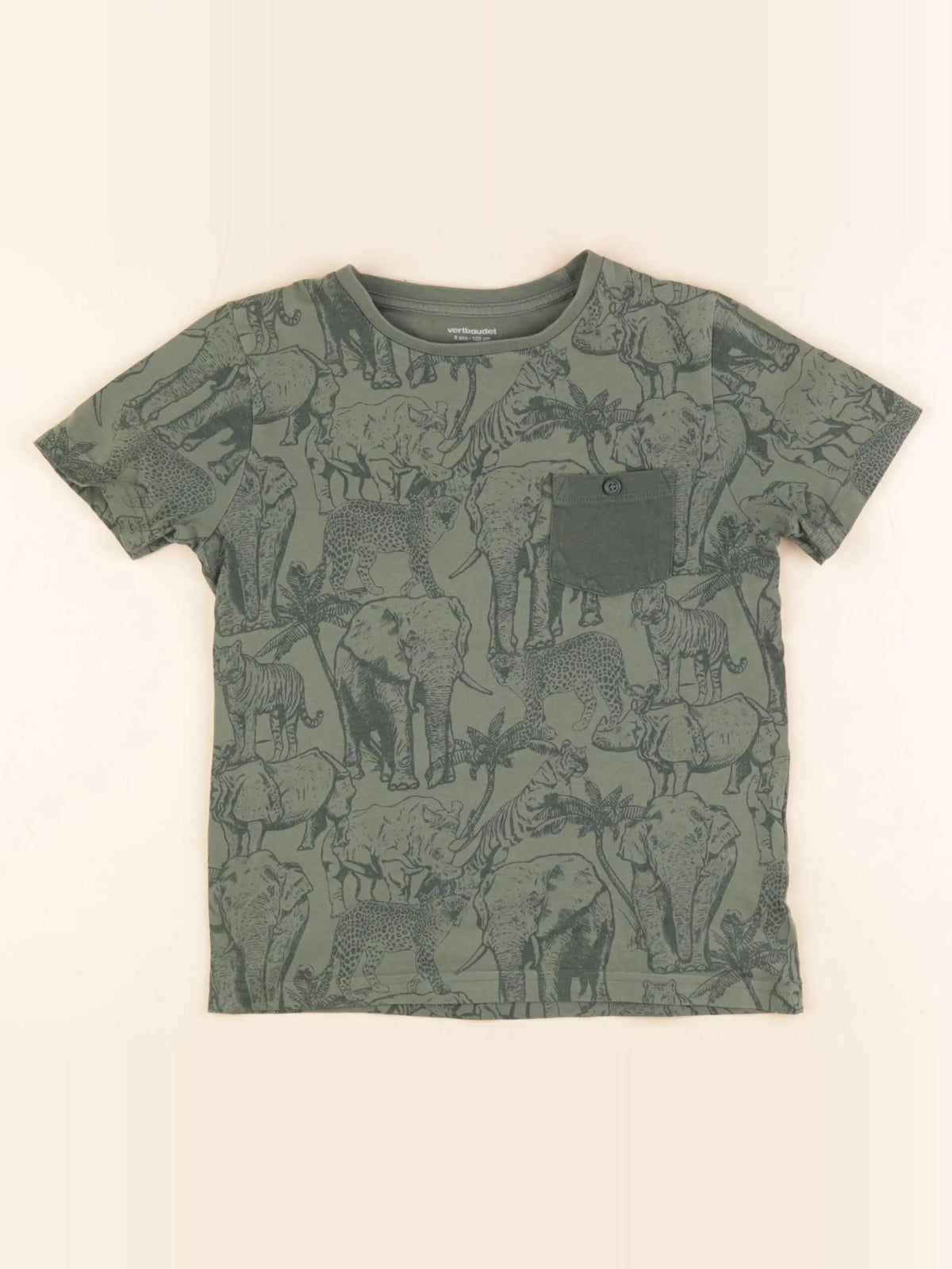 Vertbaudet - tee-shirt vert - 8 ans